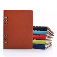 Wholesale A5 Travel Loose Hard Cover PU Leather Notebook 20pcs