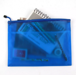 360Pcs A5 Canvas Mesh zipper Document Bag