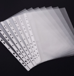 Durable 11 Holes Smooth Surface A4 Sheet Protector Punched Pockets 10000Pcs