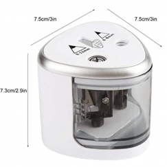 Heavy Duty Electric Pencil Sharpener Double Holes Battery Operated Auto Stop Pencil Sharpeners 2pcs