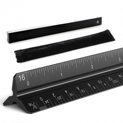 Architectural Scale Ruler, Laser Etched Aluminum Metal Ruler with Chamfered Corners 200pcs